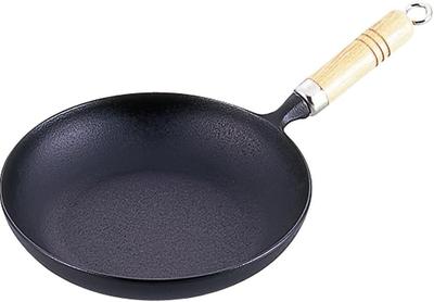 Omelettpfanne 21 Holz Schwarz Innendurchmesser IH Bratpfanne Nambu Tekki 24005 (mit Griff), Gebacken, 20,5 cm, Kompatibel, Pfanne,