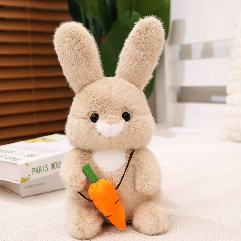 

Rabbit Plush Radish Toy Doll Pillow Soft Comfortable Children Gift Birthday 30cm/11.81in серый