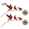 Flower Bed Garden Ornament Animal Stake, Rustic Yard Art Decorations with Dandelion Accent, Metal Peaceful Memorial Decor Sculpture for Lawn Patio And