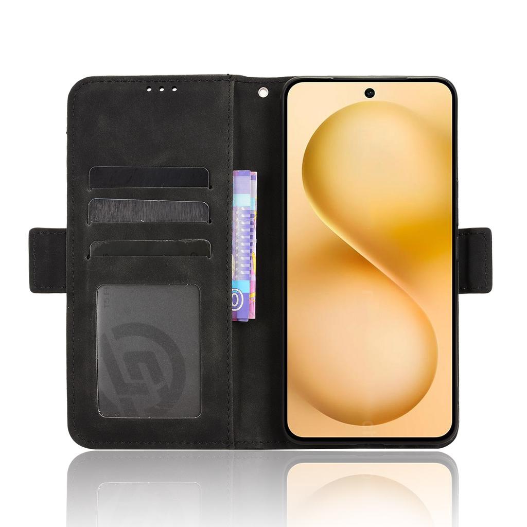 For vivo V60 5G Leather Case Phone Wallet Cover with Multiple Card Slots