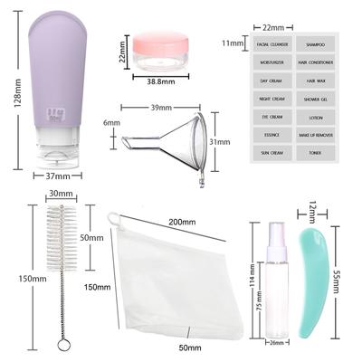 Portable Travel Toiletry Set Washing Storage Bag Filling Bottles Cream Bottles Spray Bottles Funnels