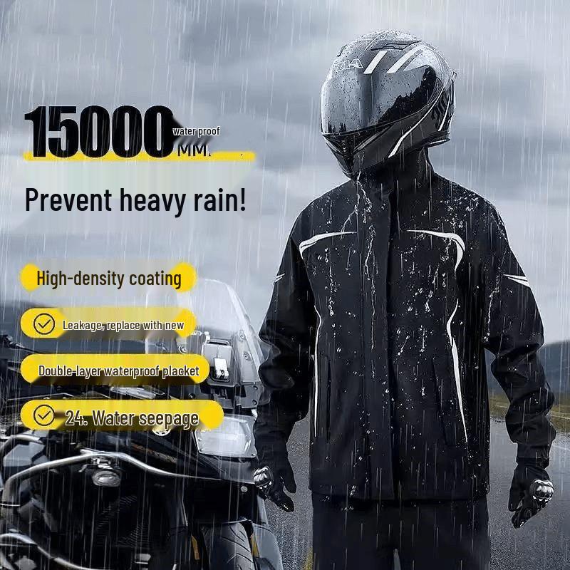 Pánska motocyklová pláštenka a nohavice - Delený typ, Nepremokavé jazdecké vybavenie M (Height 150-160cm)