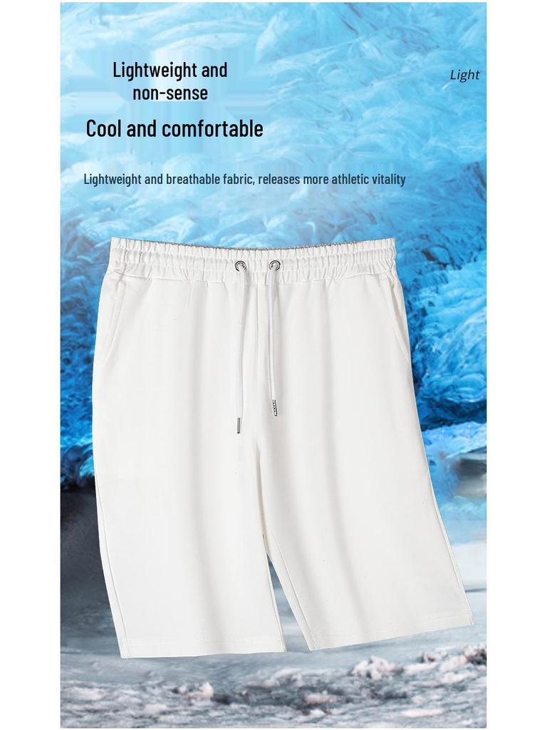 Korean Casual High Waist Cotton Terry Shorts - Parent-Child Summer Style