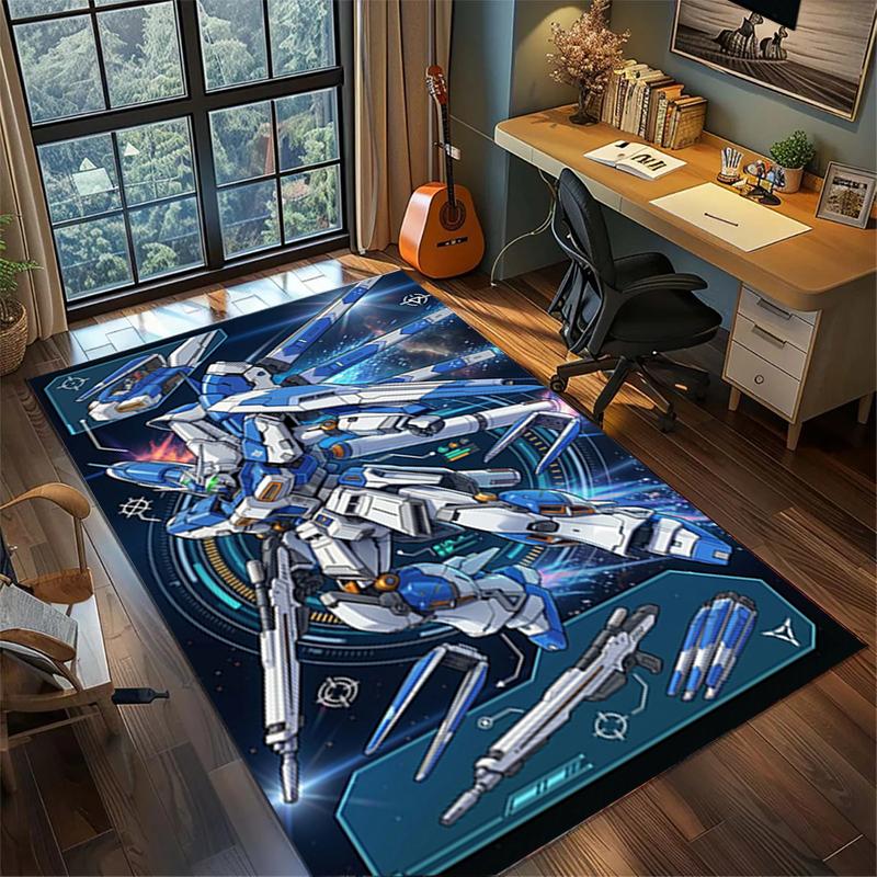 Gundam Home Decor Large Area Rug Non Slip Washable Floor Mat Bedroom Gamer