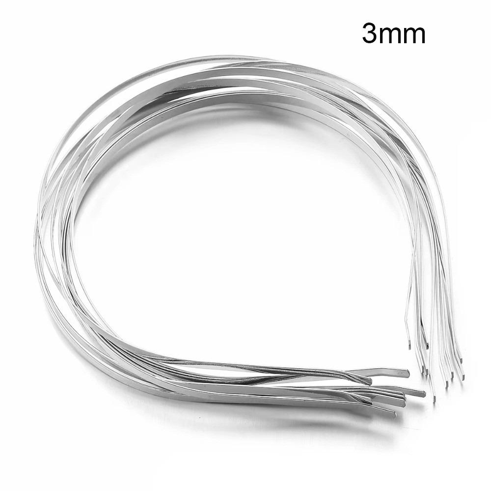 10pcs/set Creative Metal Metal Headband Simple Design 3-7mm Head Hoop Base Hair Fixing Head Band Hairwear DIY Crafts