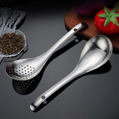 Durable Stainless Steel Kitchen Spoon With Holes Cuisine Caviar Builder Roe Sauce Strainer Spoon Kitchen Cooking Gadgets