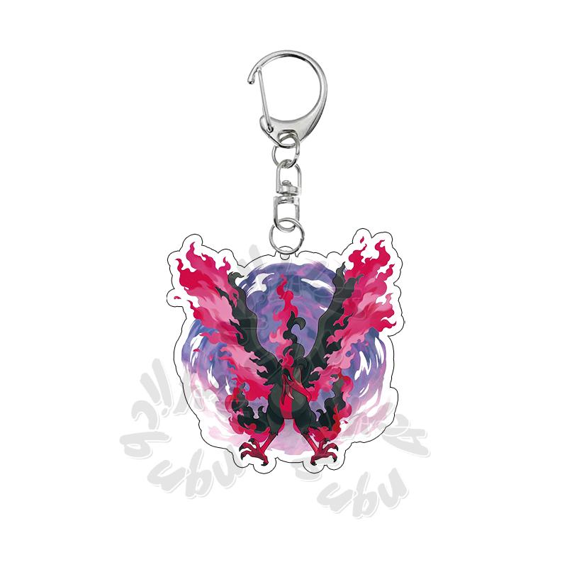 Cartoon MEW  Eevee POCKET Acrylic Keychain Students Anime Kawaii Key Ring Backpack Jewelry Charm Ornament Gifts for Friends Toy