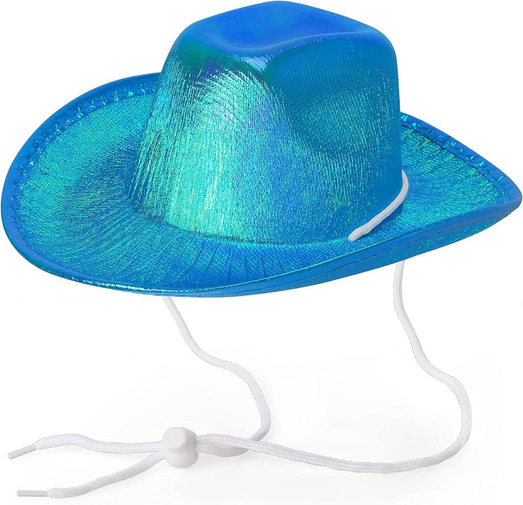 Pet Neon Shiny Space Cowboy Hat Clothing Set Dog Cat Symphony Cowboy Hat Western Cowboy Accessories