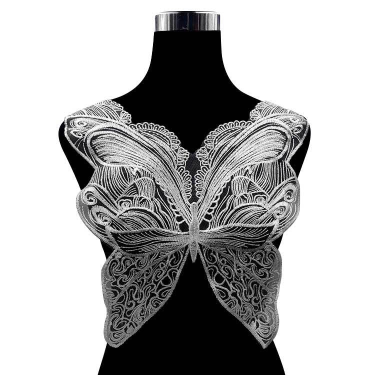 Polyester silk embroidery corsage, net bottom embroidery collar, butterfly collar DIY lace accessories