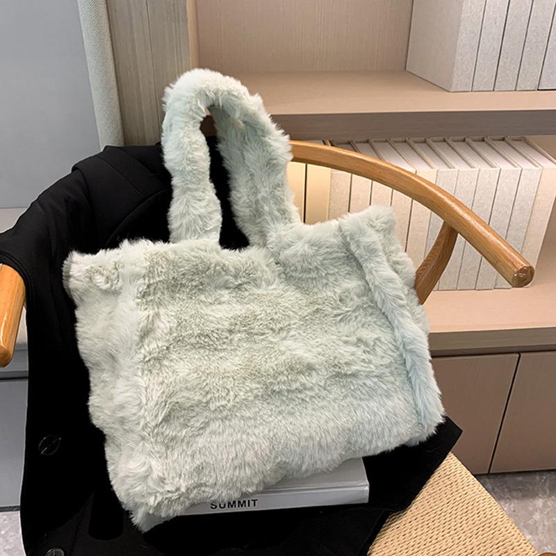 Borsa a tracolla in pelliccia autunno inverno casual versatile grande capacità peluche monospalla borse temperamento elegante borse da donna