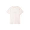 T-shirt da Uomo a Maniche Corte con Girocollo e Stampa Alfabeto Colore Unito Bianco DM1441-104