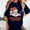 Disney Mickey Mouse Minnie Christmas T Shirt Women Men Cotton Short Sleeve Holiday Sweater Graphic Tee Party Family Winter Top