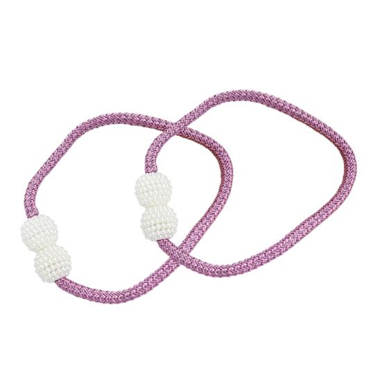 Umbra Studio 1 Pair Faux Pearl Curtain Tiebacks, Elegant Beaded Holdbacks, Woven Rope Decorative Drapery Holders for Living Room Bedroom Kitchen