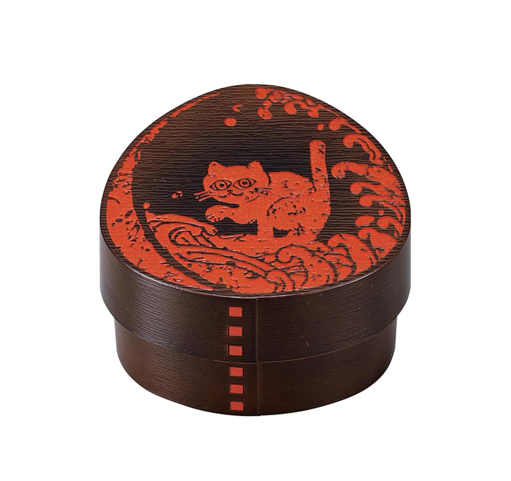 Tatsumiya Wappa Onigiri Cat 30539 TENKOKU-MON Case, Wave, Size Approx. W9.8 D9.7 H5.7