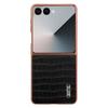 AZNS For Samsung Galaxy Z Flip7 5G Case Electroplating Crocodile Texture PU+PC Phone Cover