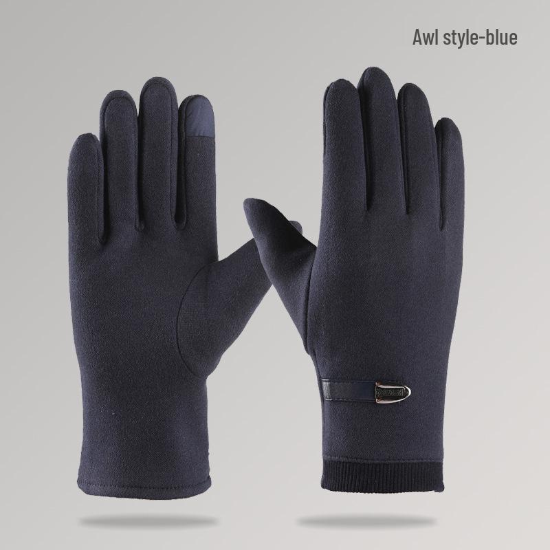 Unisex Winter Rabbit Plush Fleece Gloves - Thick, Windproof, Coldproof, Touchscreen-Ready for Outdoor Cycling
