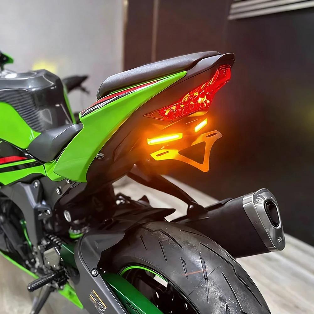 License Plate Holder LED Light For KAWASAKI NINJA ZX 636 ZX-6R 2024 2025 ZX6R ZX 6R Motorcycle Tail Tidy Rear Fender Eliminator