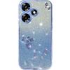 Infinix Hot 30i Case, Glitter Flower, Blue
