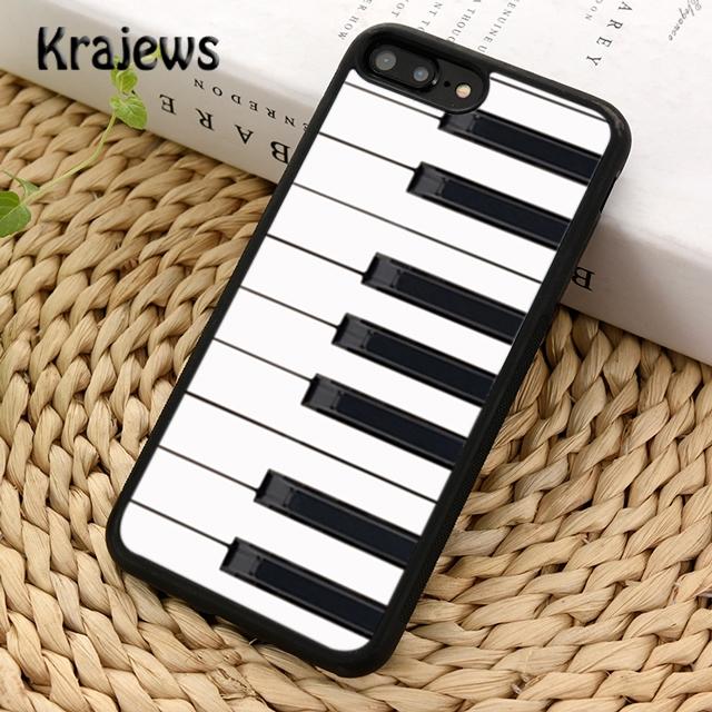 Krajews Piano Keyboard Keys Soft Phone Case Cover For iPhone 17 Air 16 15 14 Plus 11 12 13 Pro Max Plus Coque Fundas
