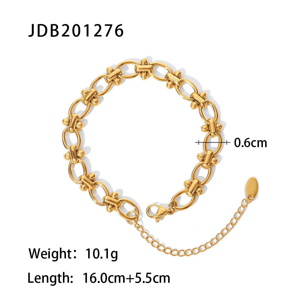 Elegance Stainless Steel Cuban Bracelet - Women’s High-End Titanium, Non-Fading Electroplated Jewelry