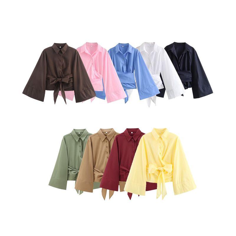 Kaslead Fashionable All-Match Double Breasted Poplin Shirt