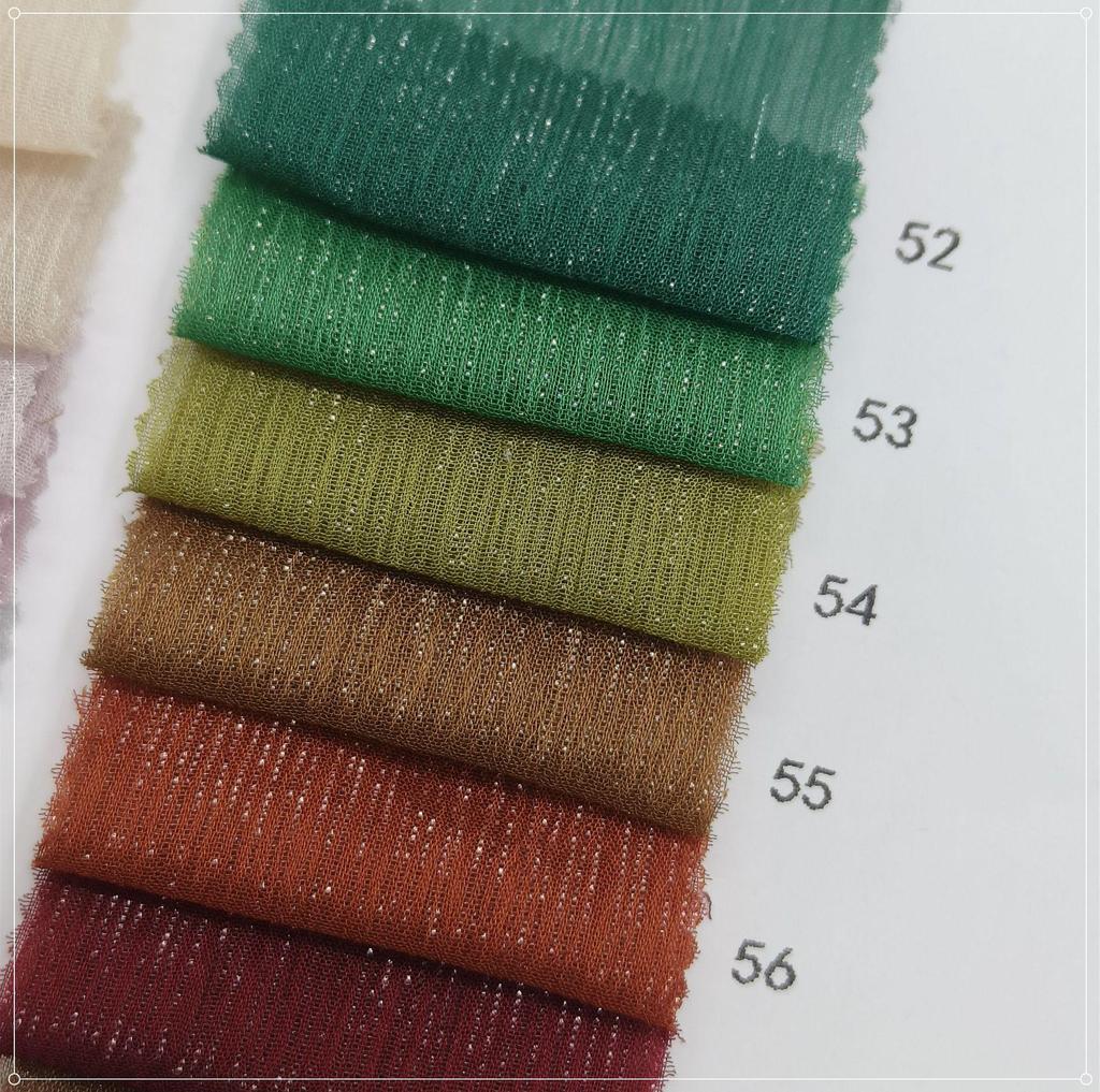 Silver Silk Crepe Skirt Fabric with Glittering Yarn - Lolita Chiffon Hanfu for Spring/Summer Women's Fashion