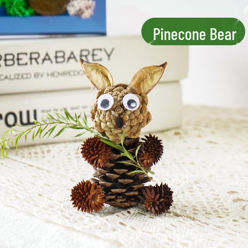 Handmade DIY Dried Flower Kit: Wood Chips, Branches, Pine Cones, Animals - Educational Parent-Child Creative Christmas Activity