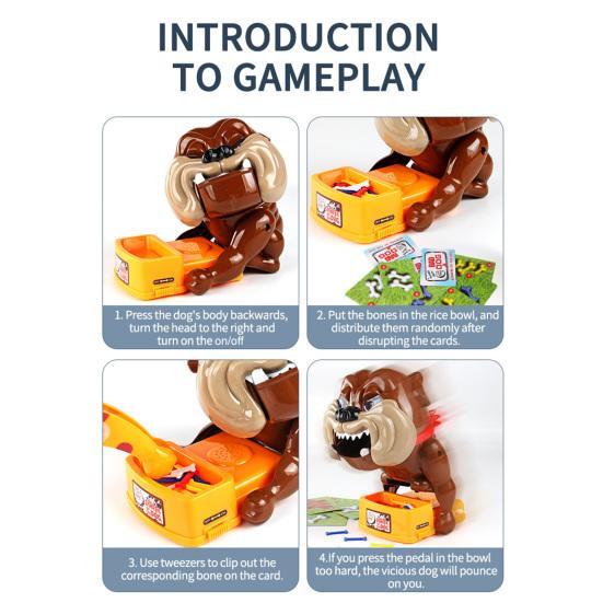 Beware of The Dog Game Flake Out Bad Dog Bone Tricky Game Escape Evil Dog Cards Tricky Toy for Parents Kids Children Family Party