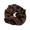 Four Layer Stitched Double Sided Coffee Scrunchies Elastic Hair Tie for Women Soft Lightweight Fabric Hair Ornament