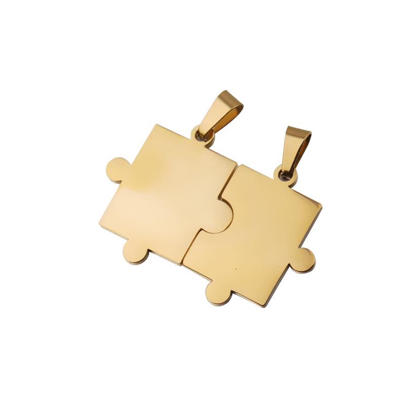 

Glossy Geometric Stainless Steel Cube Puzzle Pendant for Couples