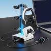 Universal Gaming Holder For Multiple Controllers And Sound Equipment Including Power Hubs