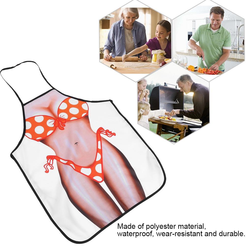 3D Funny Cooking Apron Sexy Man Woman Apron Waterproof Apron