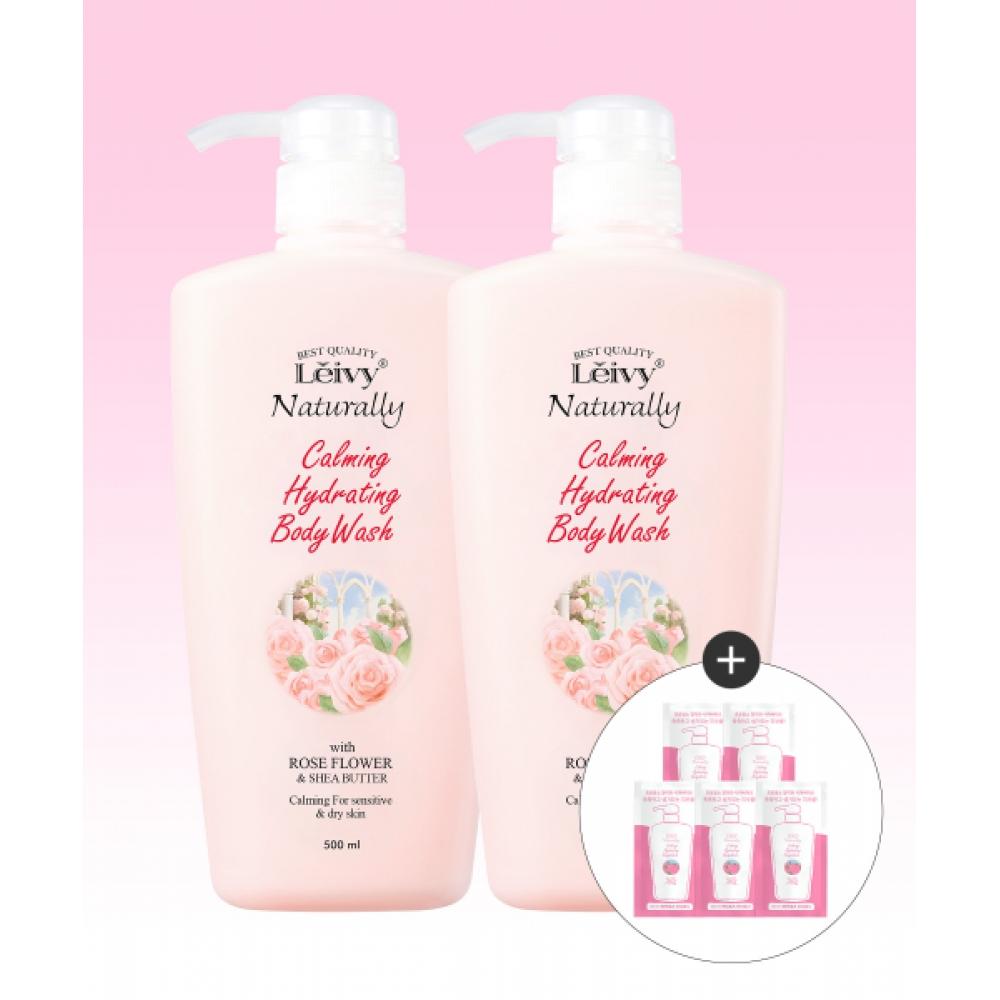 Leivy Body Wash 500ml 2 Pcs + Body Wash 7ml 5 Pcs London Rose NONE