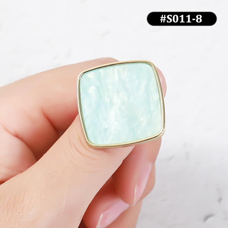 1 Pz Nuova Tavolozza per Nail Art in Pietra di Resina Anello da Dito Punte per Unghie Finte Disegno Miscelazione Colori Espositore Strumento per Manicure Fai da Te Smalto Gel