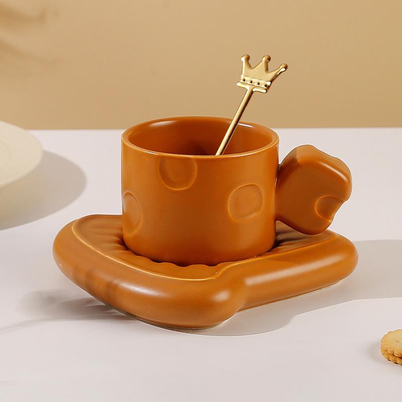 

New ins creative cheese modeling mug personality trend coffee cup breakfast milk cup men s and women s drinking cup 201-300ml
