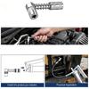 Grease Coupler Lubrication Fitting with Locking Handle, Extension Hose and Metal Needle Nozzles for Vehicle Maintenance