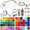 Beading Loom Jewelry Making Tool Bead Weaving Kit  Lightweight Knitting Machine for Creating Bracelets and Necklaces