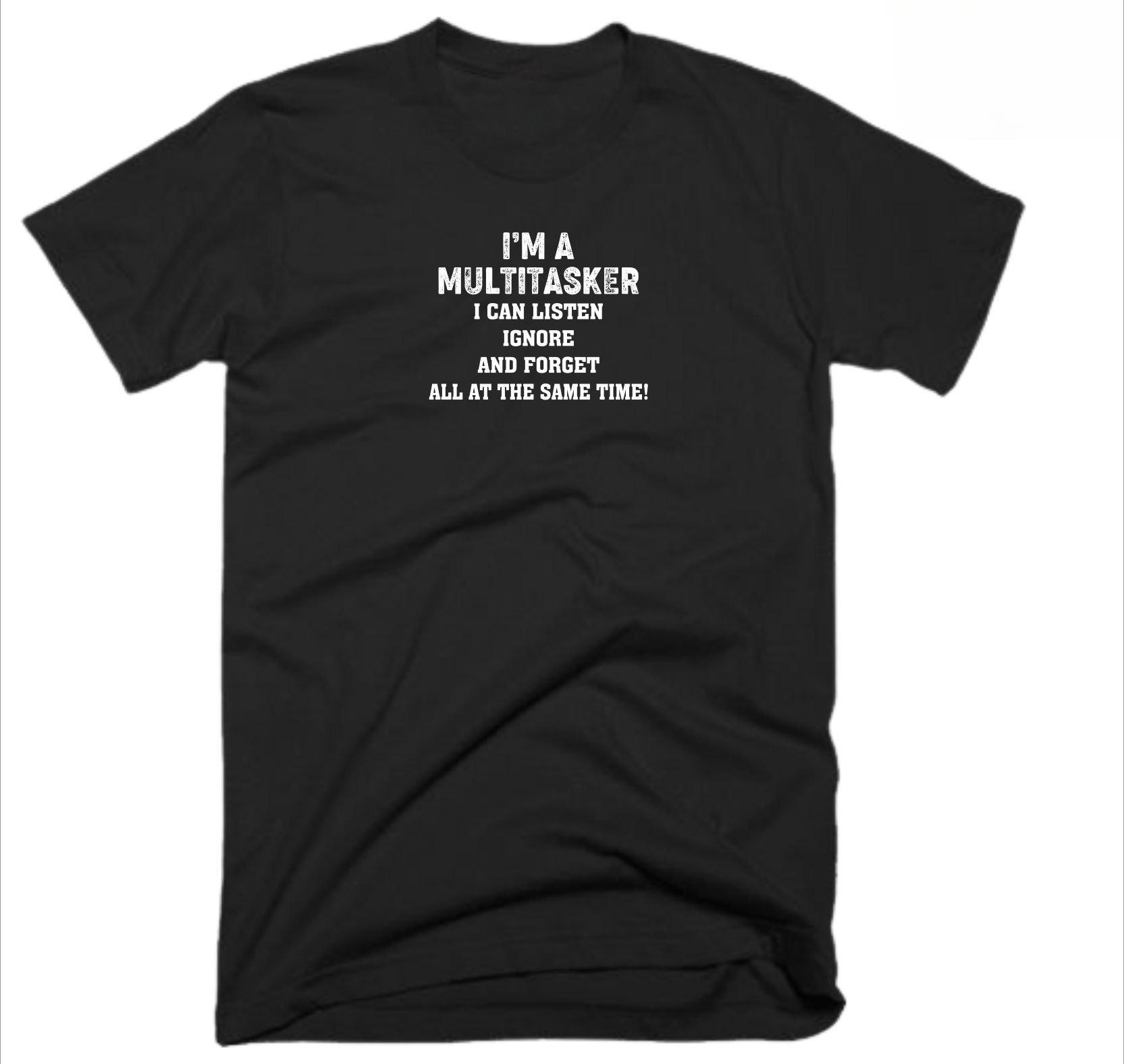 Im A Multitasker T Shirt Summer Tracksuit Mens Pullover Shortsleeved Harajuku Cotton Sweatshirt Breathable Casual Sportswear S