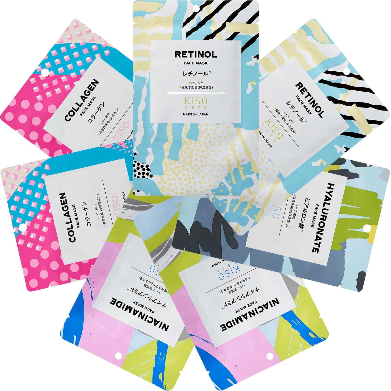 

KisoCare Face Firm Большой Индивидуально Сделано в Горячем Источнике Подходит для Мужчин Маска, Кожа, Набор из 7 штук, Объем, В упаковке, Япония, Без добавок,