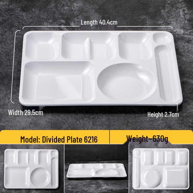 Hantun Melamine 3-Compartment Commercial Serving Tray