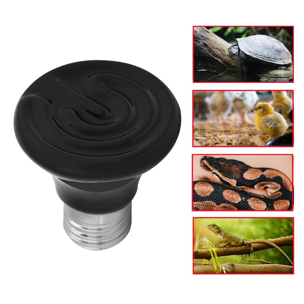 1Pc Mini Conical Reptile Ceramic Heating Lamp 220-240V Infrared Snake Lizard Turtle Shell Heat Emitter Light Bulb 25/50/75/100W