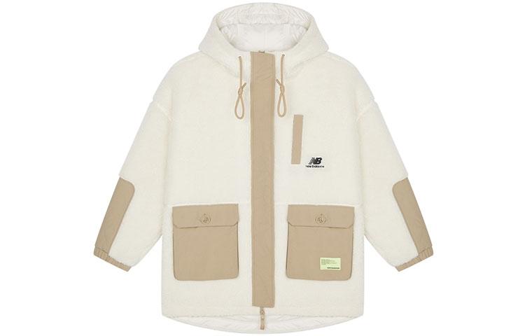 New Balance Velvet Jacket Velvet Jackets Women s Ivory Hooded Moderate AWJ21303-IV XL