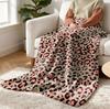 1PC Throw Leopard Pattern Animals Skin Pattern Flannel Blanket Thin Throw Soft Warm Blankets Festival Pefect Gift All Season Use
