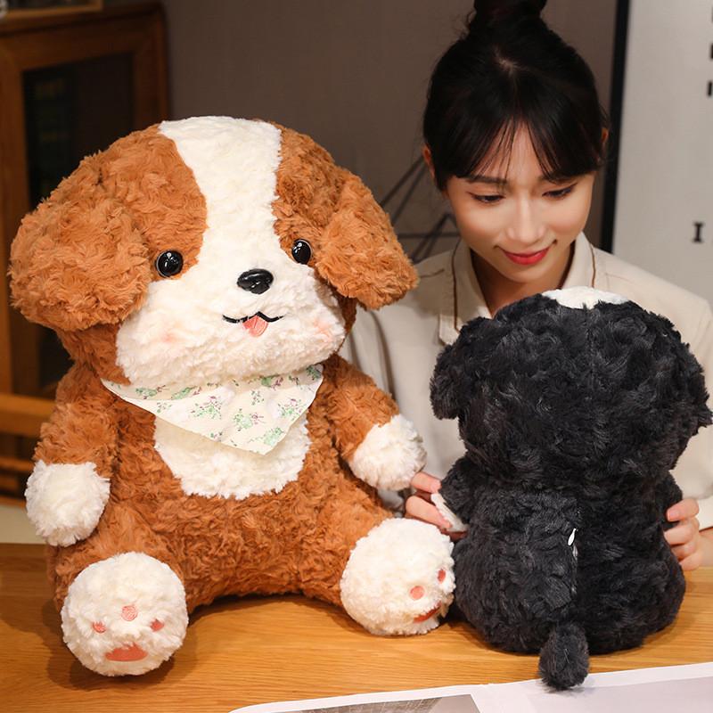 Collie Border Adorable Plush Doll With Scarf Decoration For Kids Play And Gift