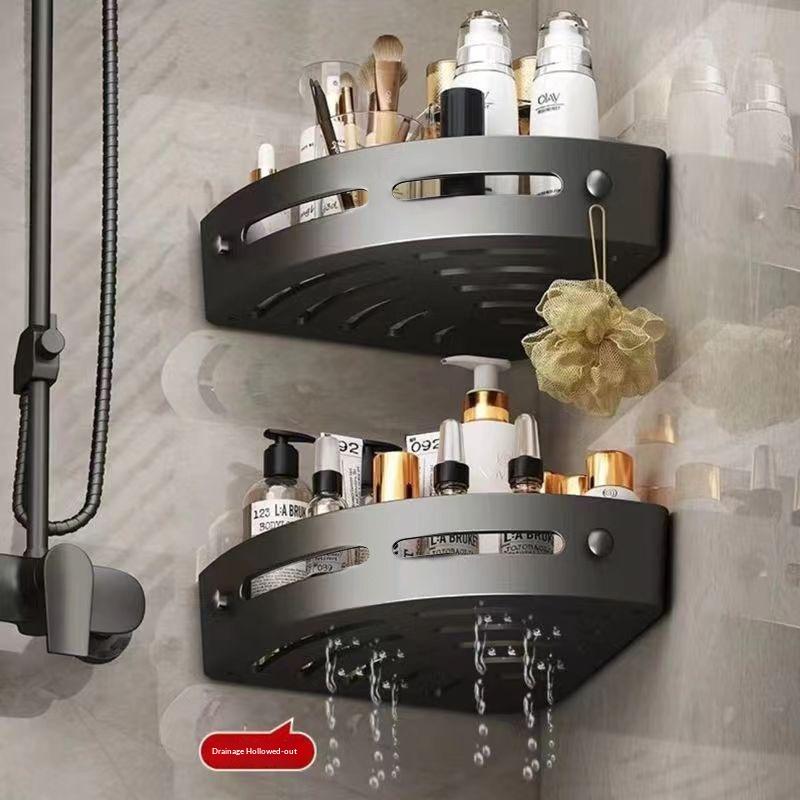 Bathroom triangular storage rack bathroom storage rack toilet room storage rack bathroom storage rack without drilling for