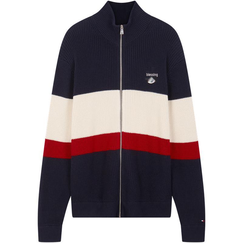 Tommy Hilfiger Unisex Color-Block Cotton Pullover Sweater