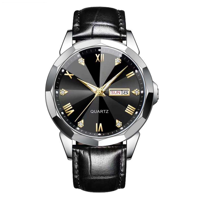 New Business Men's Watch Double Calendar High-end Quartz Men's Watch Fashion Multi-function Watch Non-mechanical Watch