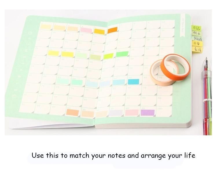 6 Rolls/lot Rainbow Masking Tape Washi Tape Solid Color Masking Washi Sticky PaperTape Adhesive Decoration