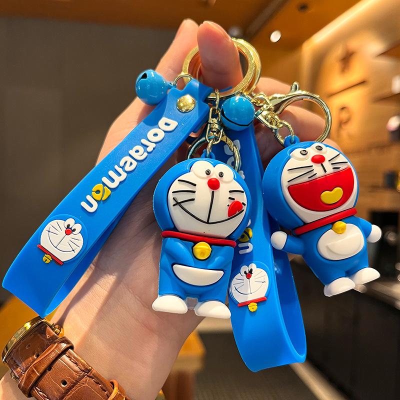 Doraemon Cartoon Keychain Couple Backpack Hanging Decorations Creative Car Accessories Keychain Figurine Toys Anime Cartoon