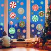 9 Sheets Christmas Colorful Window Glass Stickers Decorations Candy New